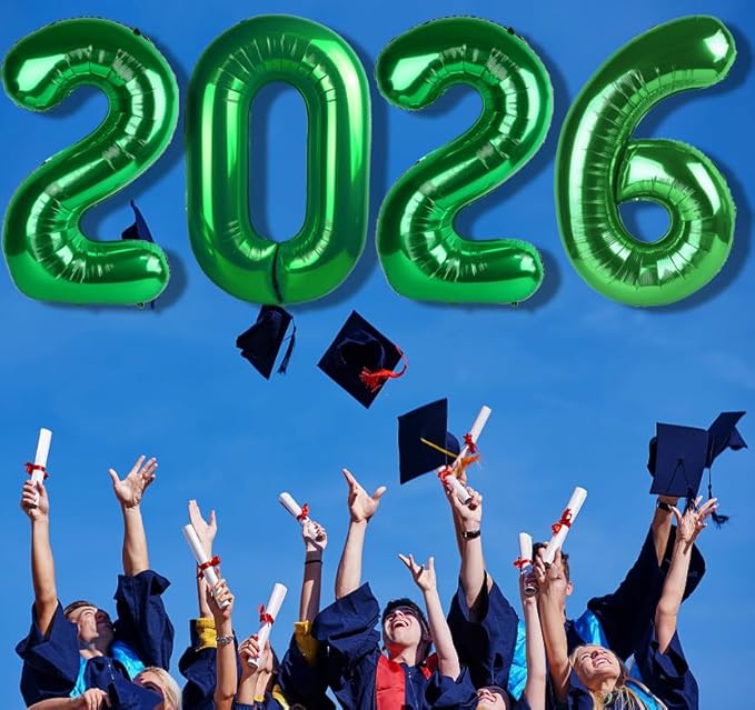 2026 Balloon Numbers 40 Inch, 2026 Balloons for Happy New Years Eve Party Decoration, Dark Green Number Balloons for 26 20 Birthday Party Wedding Anniversaries