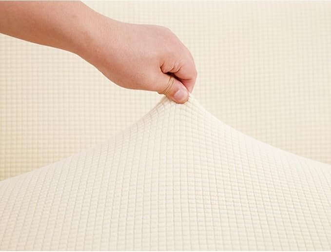 Newfashion Dining Chair Seat Covers, Stretch Dining Room Cushion Slipcovers Non-Slip Soft Seat Cover for Dining Chairs Washable Kitchen Chair Protectors(Off-White)