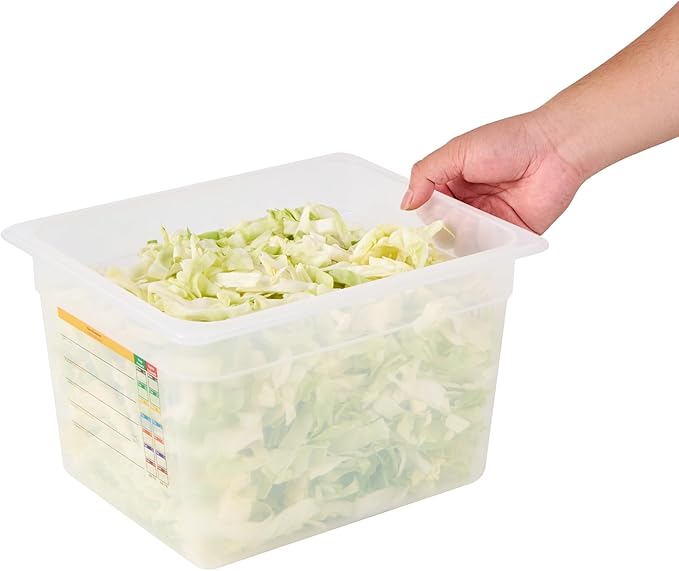 Restaurantware Food Storage Container 10 Pack of 12.7 x 10.3 x 7.8 Inches Plastic Stackable Storage Box White Reusable Label Container Dishwasher Safe For Restaurants And Kitchens