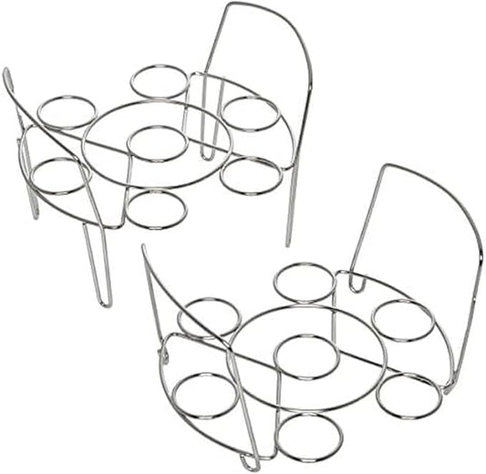 Instant Pot Official Stainless Steel Wire Egg Racks, Set of 2 – Ideal for 6-Quart & 8-Quart Cookers, Ideal for Hard or Soft-Boiled Eggs, Multi-Use Tray for Cooling, Decorating, and Serving