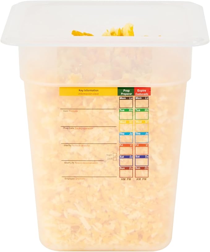 Restaurantware Food Storage Container 10 Pack of 6.8 x 6.2 x 7.8 Inches Plastic Stackable Storage Box White Reusable Label Container Dishwasher Safe For Restaurants And Kitchens
