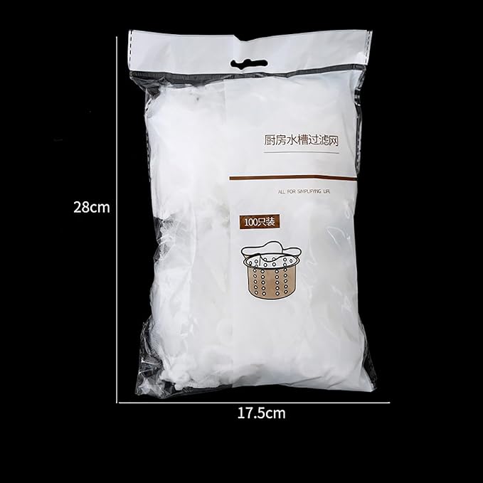 Kitchen Sink Garbage Filter Net Polyester High Density Elastic Odorless (100 pieces)