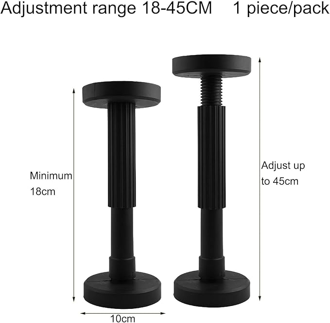 Telescopic Cabinet Support Rod 18-45cm Adjustable Nylon Lifting Bracket with Detachable Thickened Base for Home Kitchen or Bathroom Fixtures
