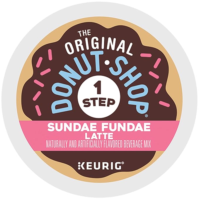 The Original Donut Shop Sundae Fundae One-Step Latte, Keurig Single Serve K-Cup Pods, 20 Count