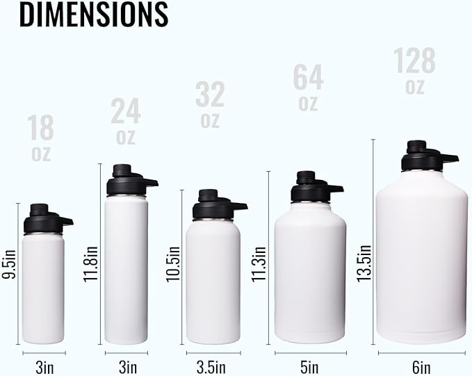 Fijinhom 24 oz Insulated Water Bottle with Handle, 304 Stainless Steel Water Bottles with Wide Mouth, Double Wall Vacuum Sports Water Bottle, BPA Free, Keep Cold and Hot, Pink