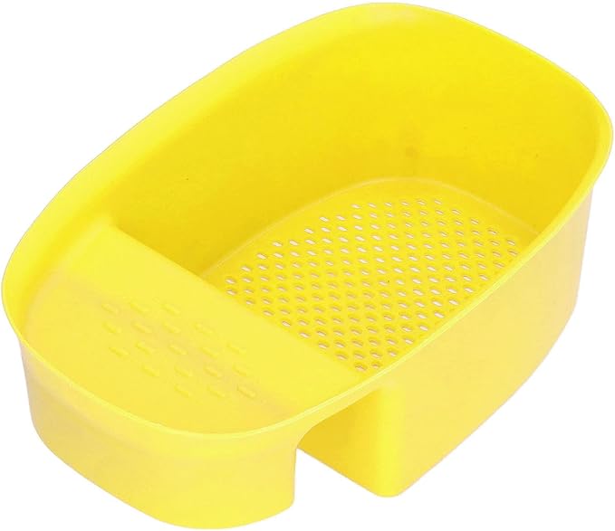 aqxreight Sink Drain Basket Household Saddle Shaped Mesh Strainer Kitchen Waste Vegetable Fruits (Yellow)