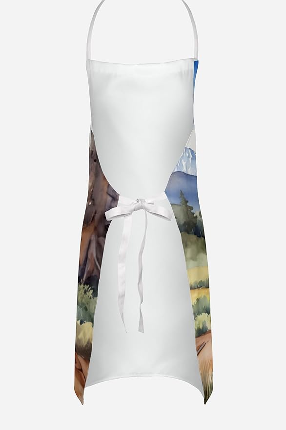 Caroline's Treasures Welsh Springer Spaniel Cowboy Welcome Apron Cooking Kitchen Server Baking Crafts Gardening for Adult Women Men, Unisex, Large, Multicolor