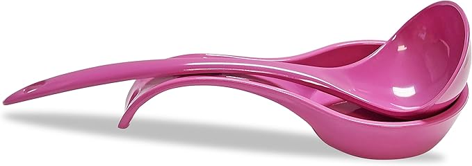 Reston Lloyd Kitchen Counter Utensil Spoon Rest, Ladles, Spaghetti Forks, & Spatulas, Durable BPA-Free Plastic – Dishwasher Safe, Décor, Space Saving Hanging Hole on Handle, Magenta