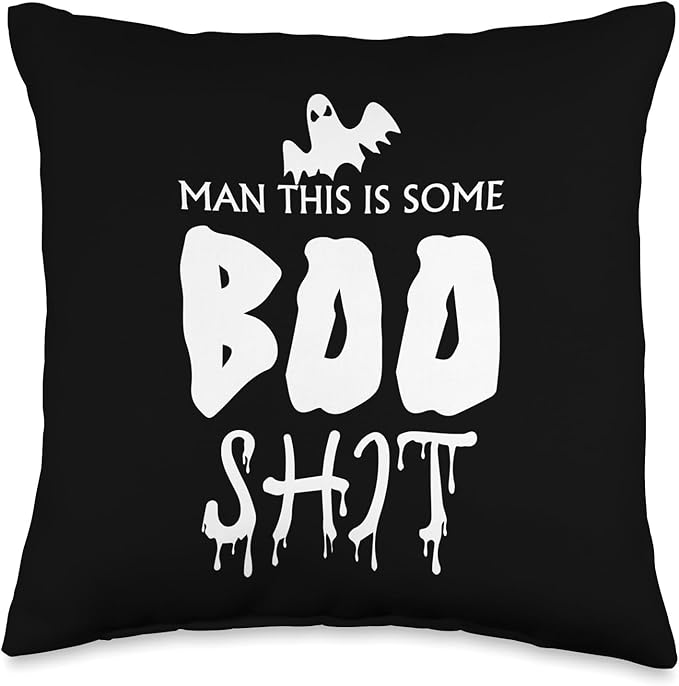 This Is Boo Sheet Bull Shit Funny Halloween Ghost Gift Throw Pillow