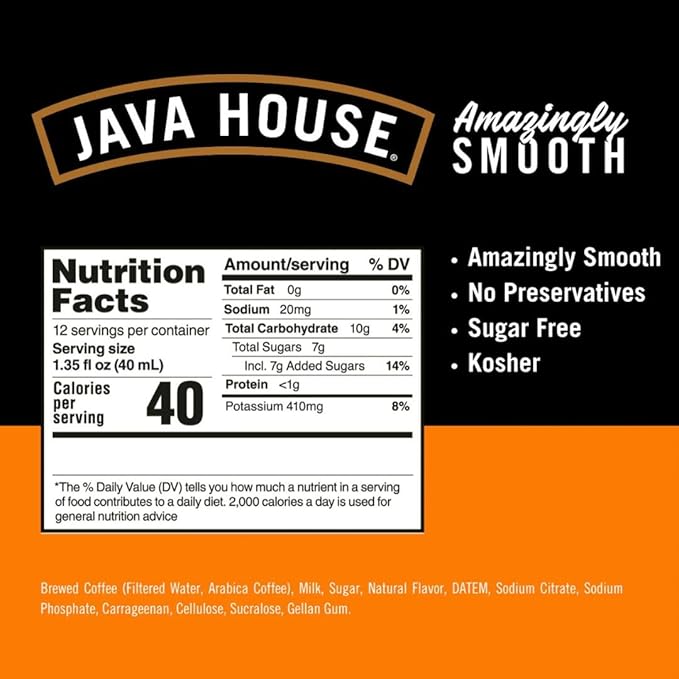 JAVA HOUSE Lightly Sweet Salted Caramel Cold Brew Capsules, 1.35 Fluid Ounces (12 Count) Peel and Pour, TSA Approved, Travel Friendly Cold Brew, Hot or Iced, Instant Coffee Concentrate