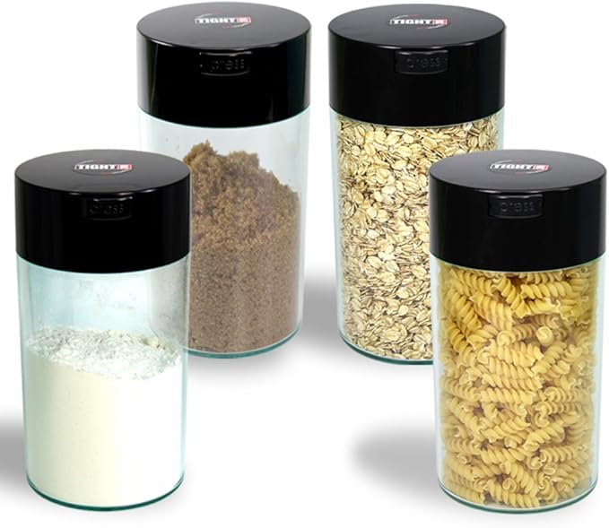 Tightvac - 3oz to 12 Ounce - Patented Airtight Container | Multi-use Vacuum Container Works as Smell Proof Containers for Herbs and Dry Goods. Green Tint
