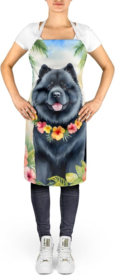 Caroline's Treasures Chow Chow Luau Apron Cooking Kitchen Server Baking Crafts Gardening for Adult Women Men, Unisex, Large, Multicolor
