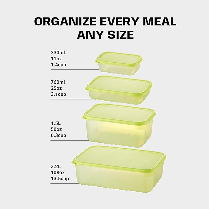 LocknLock Fresh-Block Plastic Food Storage Container | Produce Storage Containers for Fridge | Vegetable & Fruit Storage Containers for Fridge, Airtight Storage, Microwave & Dishwasher Safe, 1.5L