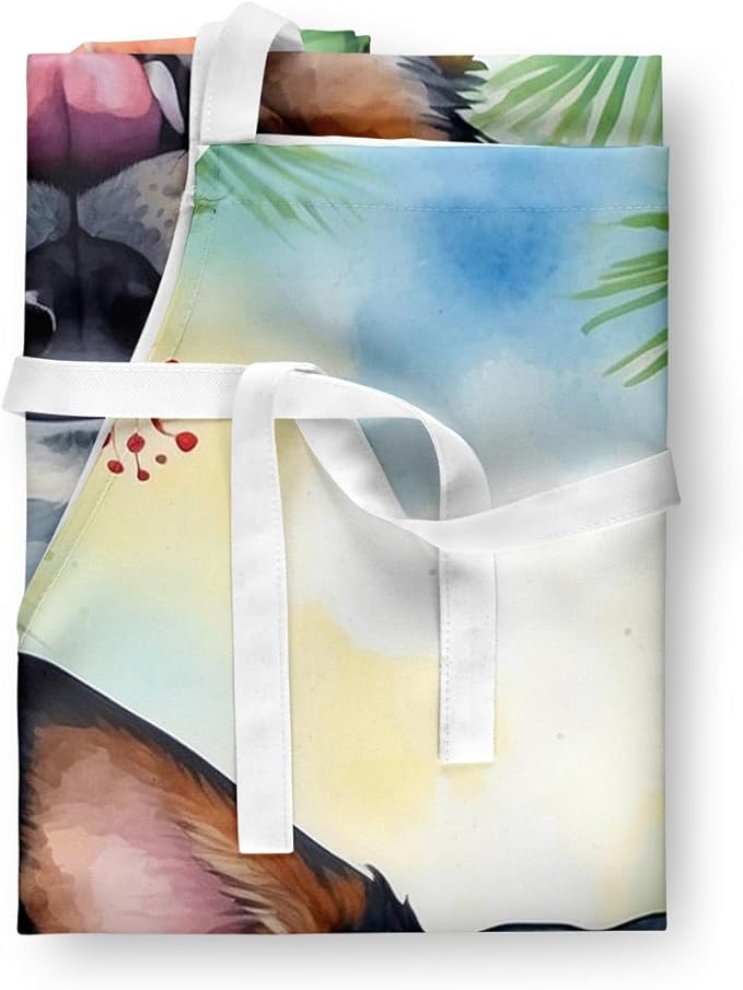 Caroline's Treasures Australian Cattle Dog Luau Apron Cooking Kitchen Server Baking Crafts Gardening for Adult Women Men, Unisex, Large, Multicolor