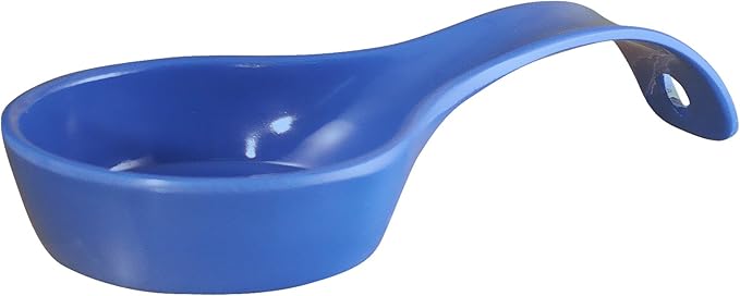 Reston Lloyd Kitchen Counter Utensil Spoon Rest, Ladles, Spaghetti Forks, & Spatulas, Durable BPA-Free Plastic – Dishwasher Safe, Décor, Space Saving Hanging Hole on Handle, Azure