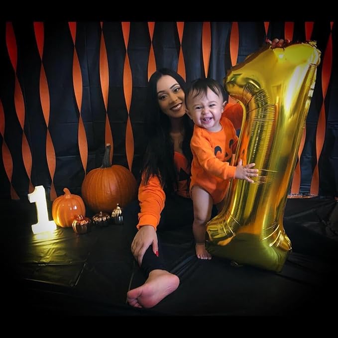 Number Balloons 1, 40 Inch Ballons for Girl Boy 1st 1 11 21 Birthday Decorations Wedding Baby Shower Photo Shoot, Gold One Balloons