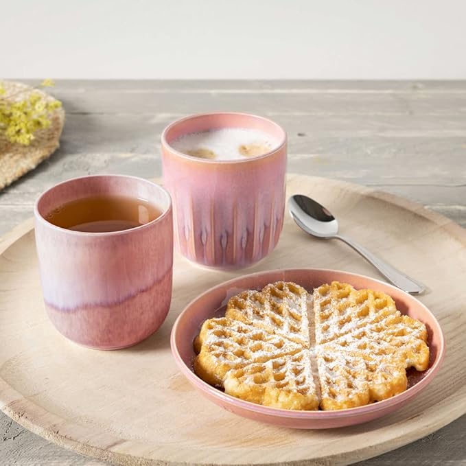 like. by Villeroy & Boch Perlemor Coral Low Serving Bowl, Premium Porcelain, Made in Germany, Dishwasher and Microwave Safe, 10.25 x 2.75 in