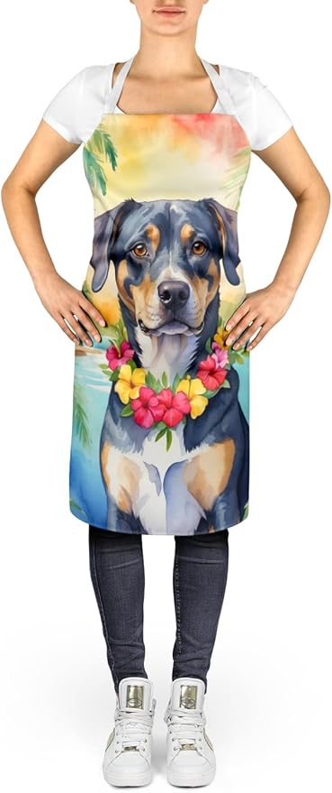 Caroline's Treasures Catahoula Luau Apron Cooking Kitchen Server Baking Crafts Gardening for Adult Women Men, Unisex, Large, Multicolor