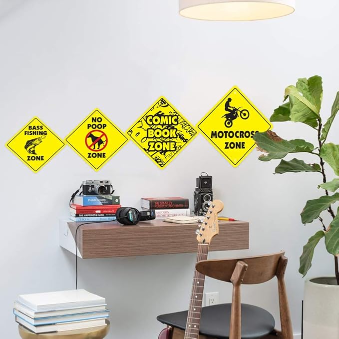 Pirate Crossing Sign Zone Xing | Indoor/Outdoor | 12" Tall Jolly Roger Skull Crossbones Capt Hook Ship Blackbeard