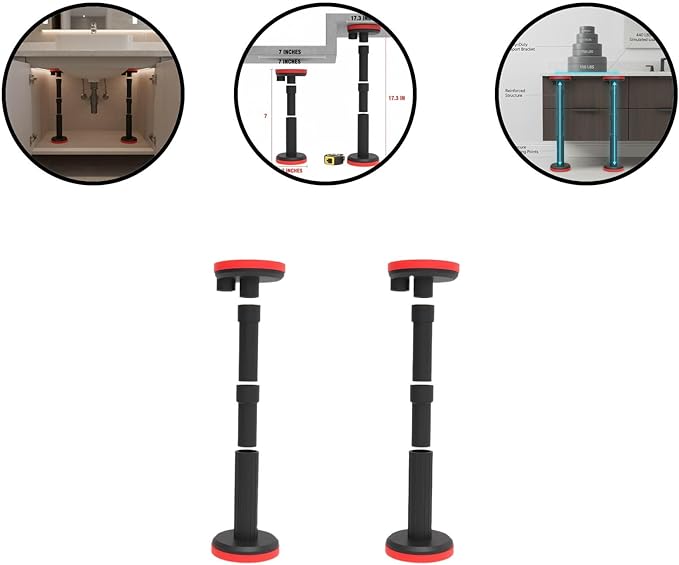 Adjustable Cabinet Support Bracket for Kitchen Sink and Bathroom Sink Installation with Heavy Duty Load Capacity
