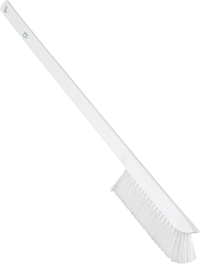 Vikan 41975 Ultra-Slim Cleaning Brush with Long Handle, 23.62" Medium, White