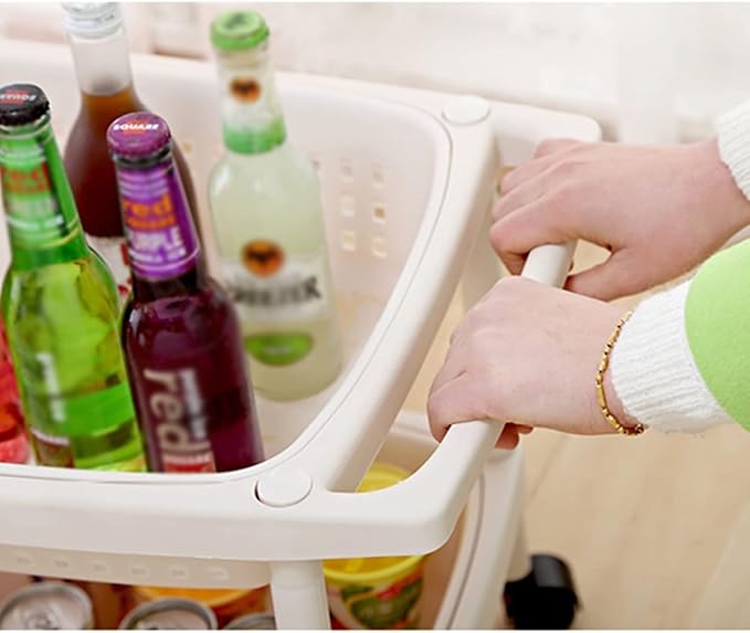 Kitchen Storage Rack Kitchen Rack Floor-to-ceiling Trolley Multi-layer Vegetable Basket and Fruit Storage Basket Locker with Wheeled Mobile Trolley Storage Shelves (Color : 3 layers) (4 Layers )