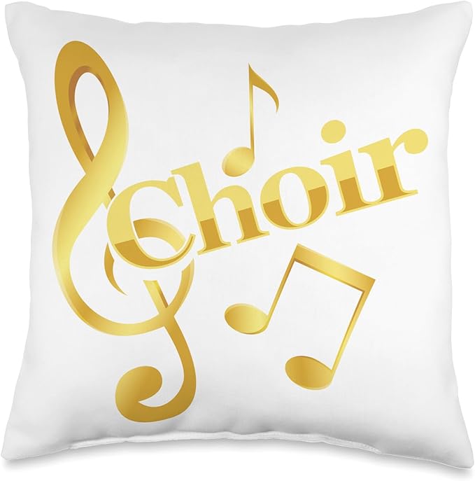 Choir Singer Singing Sheet Music Clef Voice Vocal Throw Pillow