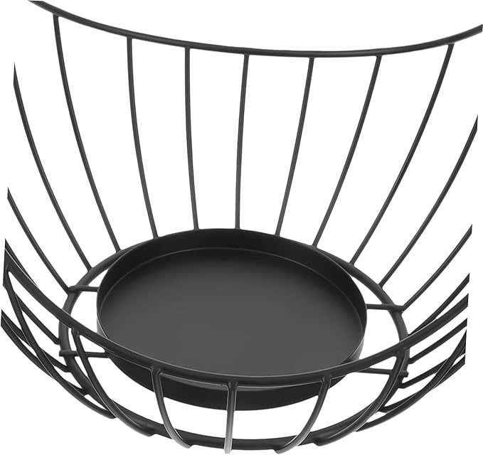 Gadpiparty Multi-Functional Storage Basket with Handle Small Iron Magazine Holder for Organizing Books and Newspapers for Home Office and School Use Black