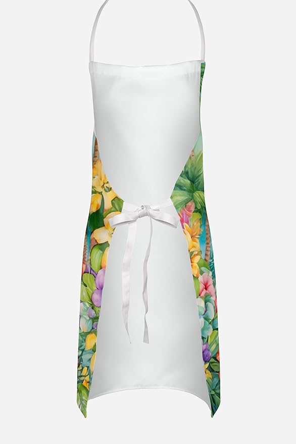Caroline's Treasures Australian Shepherd Luau Apron Cooking Kitchen Server Baking Crafts Gardening for Adult Women Men, Unisex, Large, Multicolor