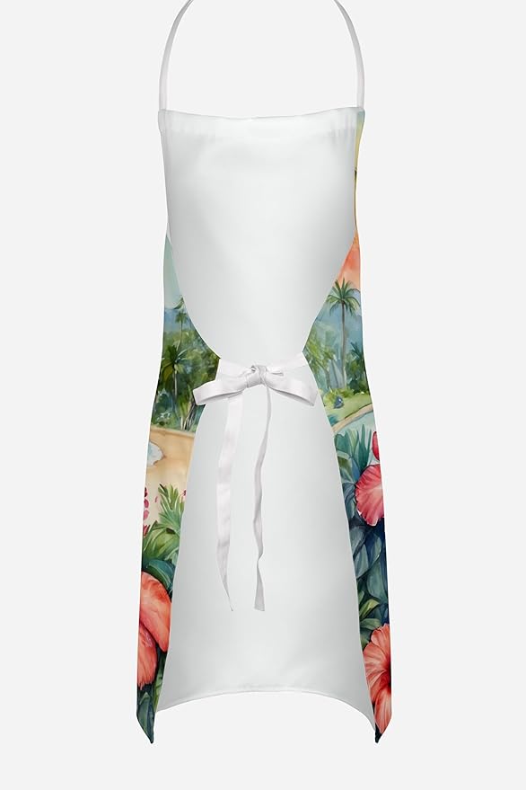 Caroline's Treasures Saint Bernard Luau Apron Cooking Kitchen Server Baking Crafts Gardening for Adult Women Men, Unisex, Large, Multicolor