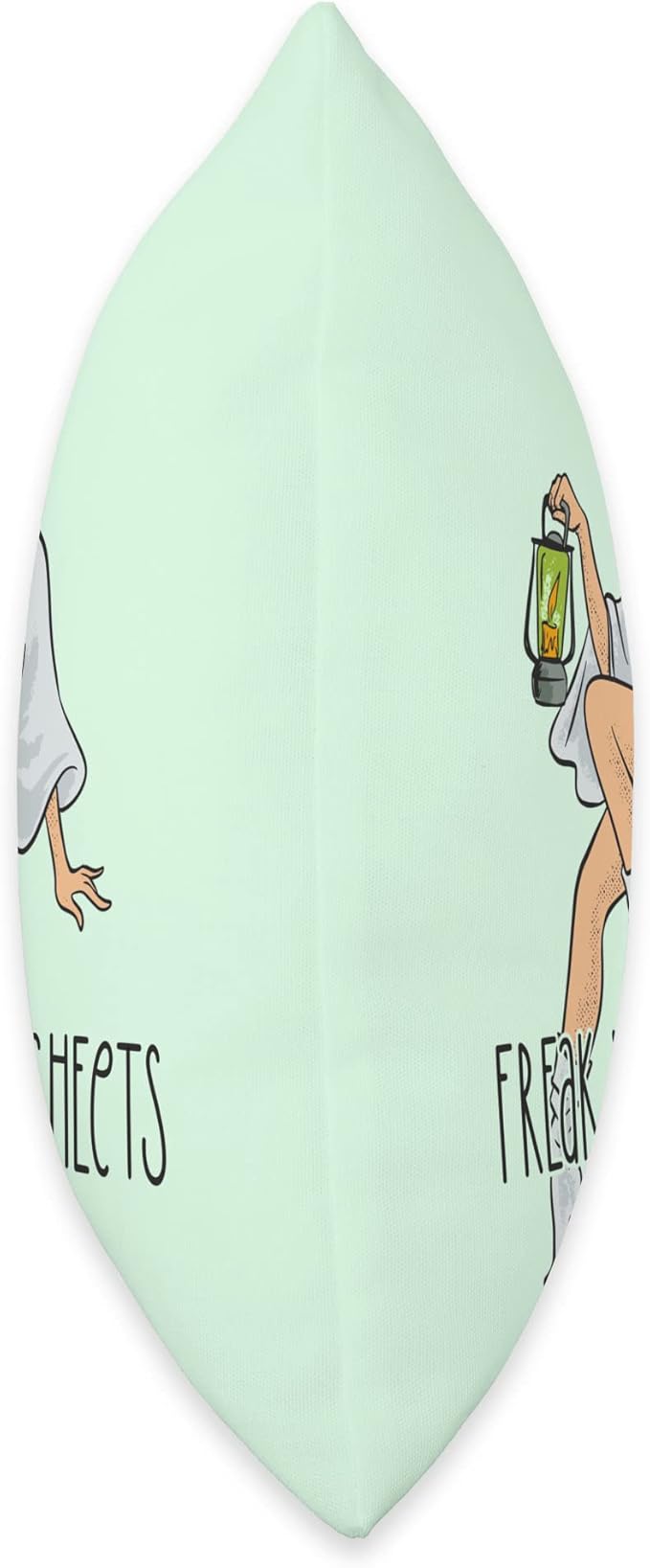 FREAK IN THE SHEETS Funny Sexy Ghost Costume Halloween Meme Throw Pillow