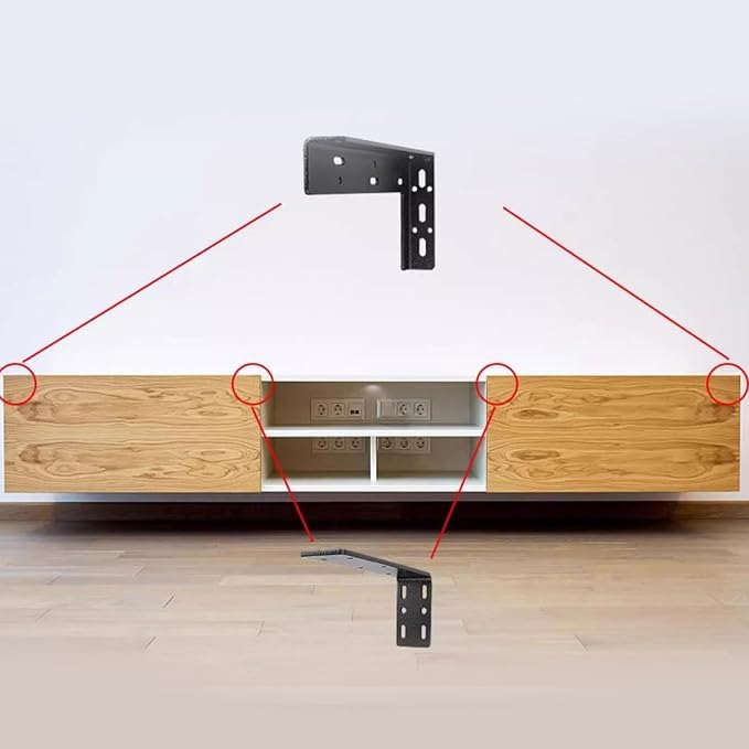 High Strength Invisible L Shaped Brackets Accessory for Secure Cabinet Installation in Kitchens and Living Room Interior Designers Fixture
