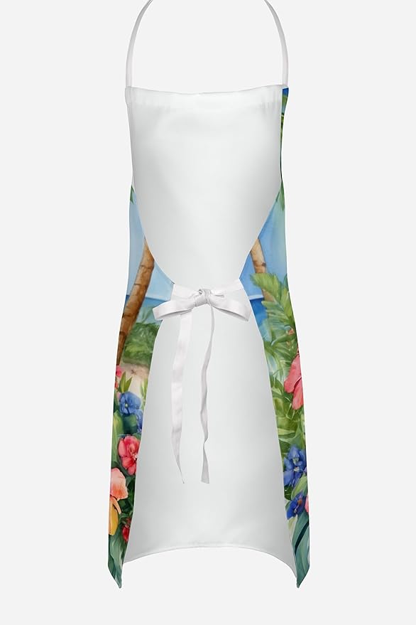 Caroline's Treasures Whippet Luau Apron Cooking Kitchen Server Baking Crafts Gardening for Adult Women Men, Unisex, Large, Multicolor