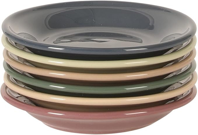 Gibson Home Brew Harmony 13 Piece Espresso Cup Set with Metal Rack, Stoneware Espresso Cups & Saucers, Solid Color Stackable Coffee Set, Café Style, Dishwasher & Microwave Safe