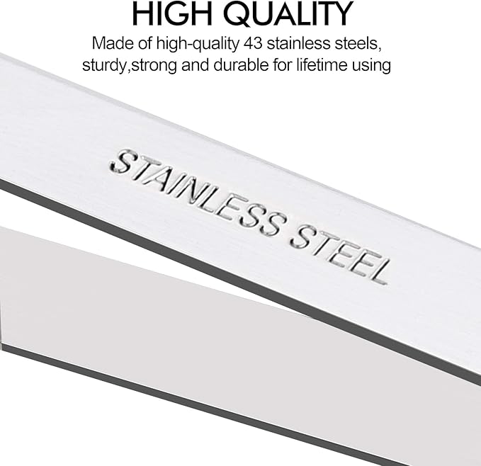 Fish Bone Tweezers, Professional Stainless Steel Flat and Slant Pliers Set for Kitchen Salmon Trout, 1 SET