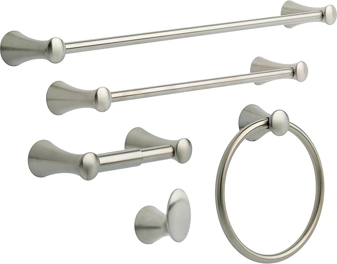 DELTA FAUCET 73835-SS Lahara Single Towel Hook Bath Hardware Accessory in Stainless Steel