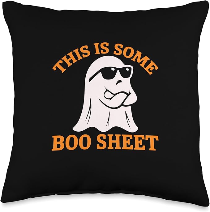 Funny Halloween Boo Ghost Costume - This is Some Boo Sheet Throw Pillow