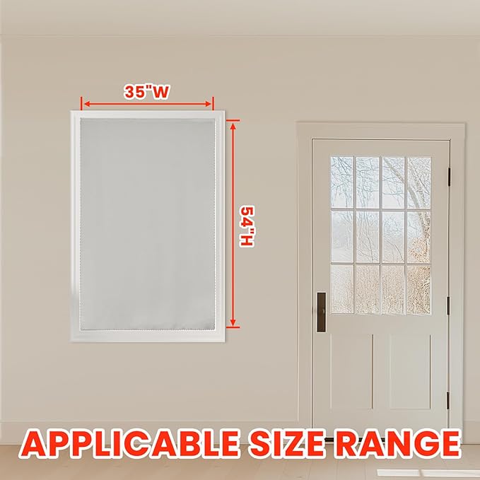AJAZZ self Adhesive Portable 100% Blackout Curtains Simple and Easy to installBedroom Window Thermal Lnsulated Kitchen Room Darkening Black Small Drapes 1-Pack