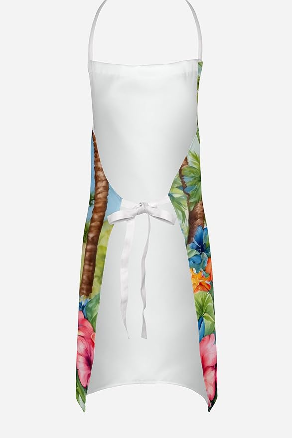 Caroline's Treasures American English Coonhound Luau Apron Cooking Kitchen Server Baking Crafts Gardening for Adult Women Men, Unisex, Large, Multicolor