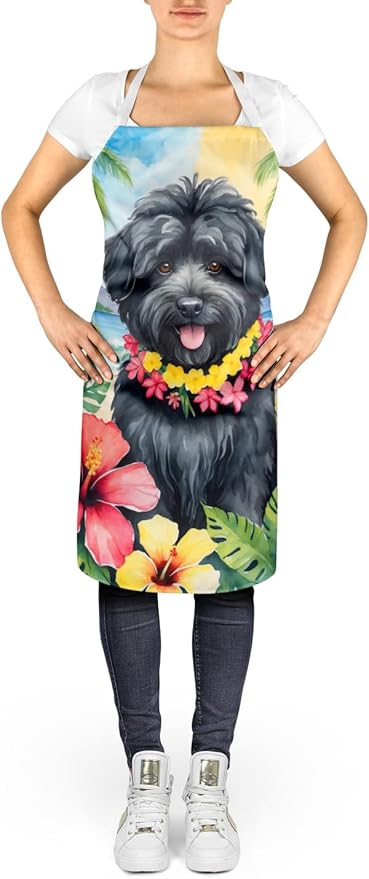 Caroline's Treasures Puli Luau Apron Cooking Kitchen Server Baking Crafts Gardening for Adult Women Men, Unisex, Large, Multicolor