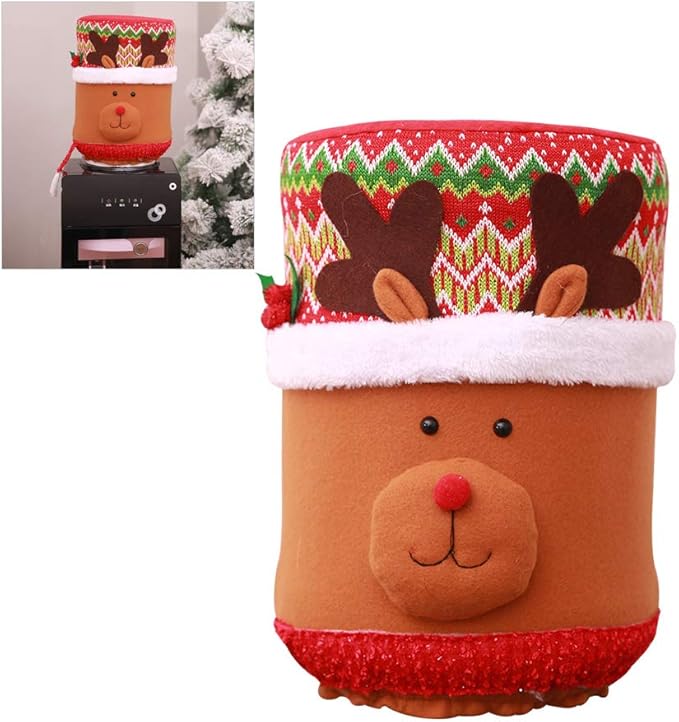 Acouto on Dispensers,Reusable Cover with Festive Design Reusable Dispenser Cover,Christmas Kitchen Decor,Festive,Holiday Dispenser Decoration,Cloth Co (180)