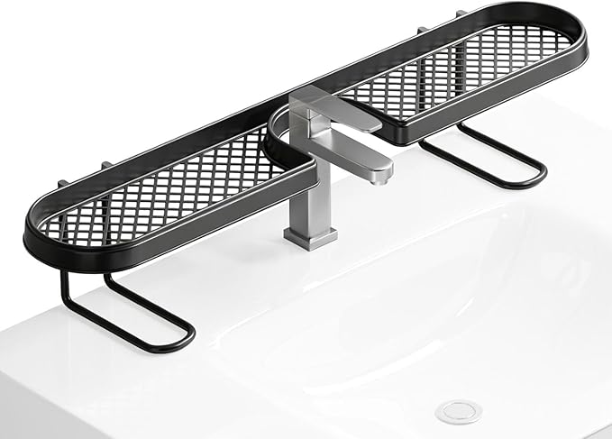 U Shape Faucet Storage Rack, Enhanced Usability Convenience, 11.5x12.8x59cm, Kitchen Sink Organizer, Sink Storage Rack, Space-Saving Design, For Kitchen Countertop Bathroom Dorm