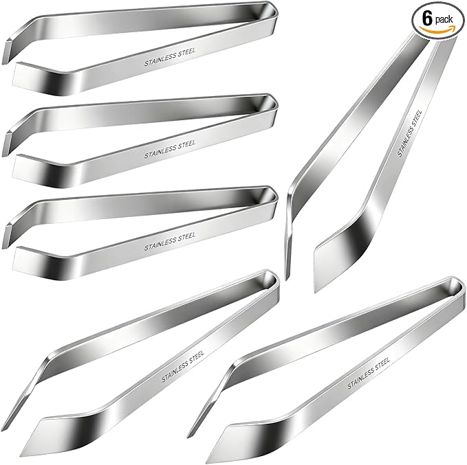 Fish Bone Tweezers, Professional Stainless Steel Flat and Slant Pliers Set for Kitchen Salmon Trout, 3 SET