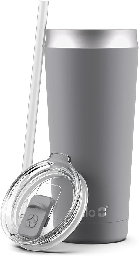 Ello Beacon Vacuum Insulated Stainless Steel Tumbler with Slider Lid and Optional Straw
