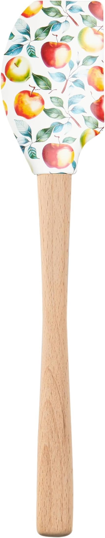 Tovolo Apple Orchard Fall Spatula With Wood Handle for Cooking Baking Mixing Meal Prep, Autumn Spatulart Fall Apple Kitchen Utensil Decor Spatulas Silicone Heat Resistant BPA Free
