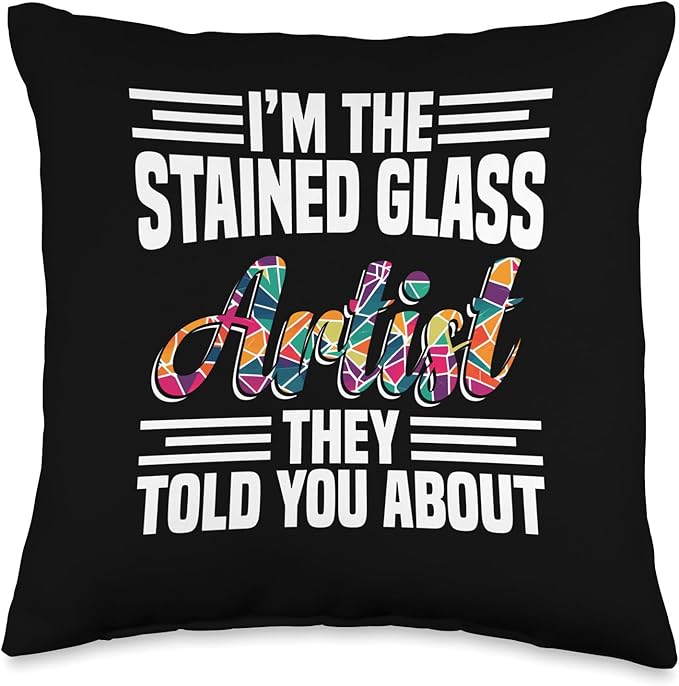 Stained Glass Tools Glass Sheets Stained Glass Artist Throw Pillow