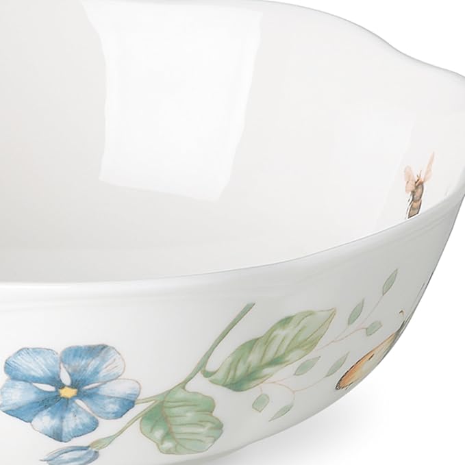Lenox 806735 Butterfly Meadow All-Purpose Bowl, 1-Piece, 6.25' L x 6.25' W x 2.3' H, 20-Fl oz, Service For 1