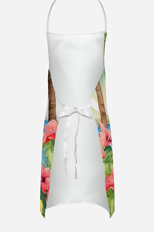Caroline's Treasures Cocker Spaniel Luau Apron Cooking Kitchen Server Baking Crafts Gardening for Adult Women Men, Unisex, Large, Multicolor