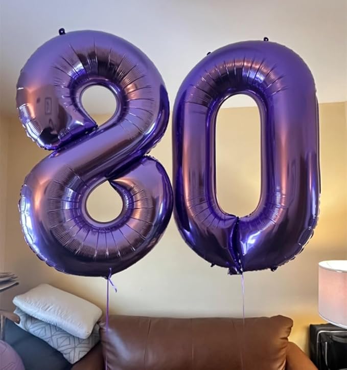 18 Balloon Numbers, Numbers 18 Balloons 40 In, 18th Birthday Decorations for Boys Girls, 81st Purple Birthday Big Party Decorations for Engagement, Celebration Party, Graduations