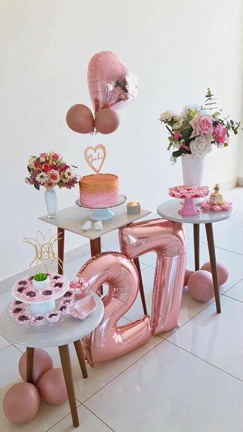 Number Pastel Pink Balloons 40 Inch, Large Happy 20th Birthday Decorations for Women, Foil Balloon Number for Wedding Marriage Proposa Big Events Family Reunions Party Supplies